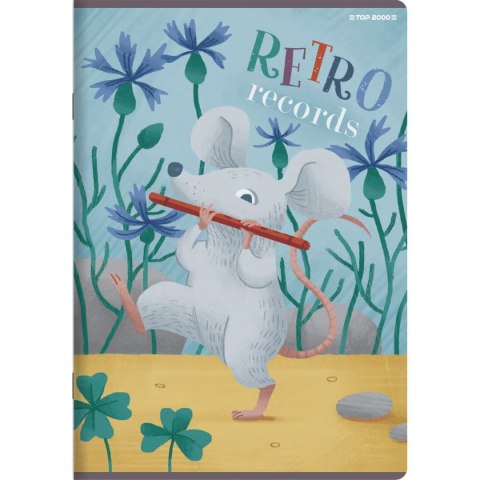 Zeszyt Top 2000 BOOKWORM/RETRO A5 32k. 70g krata (400169402)