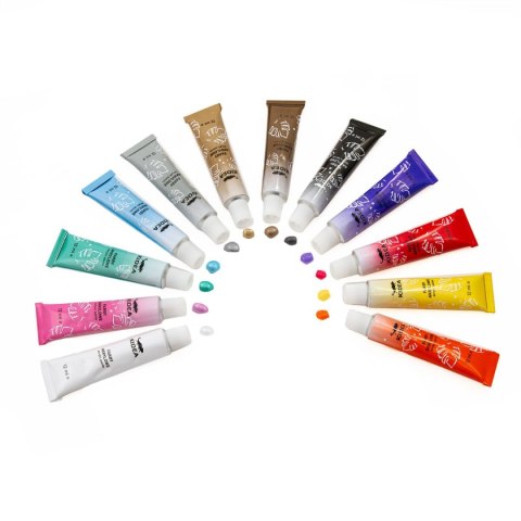 Farby akwarelowe Kidea metaliczne 12ml 12 kolor. (FAAM12KA) Farby akwarelowe Kidea metaliczne 12ml 12 kolor. (FAAM12KA)