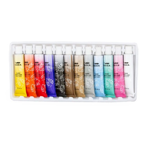 Farby akwarelowe Kidea metaliczne 12ml 12 kolor. (FAAM12KA) Farby akwarelowe Kidea metaliczne 12ml 12 kolor. (FAAM12KA)