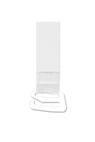 RAMIĄCZKA SILIKONOWE Z METALOWYM ZACZEPEM RT-104 16MM 16 mm transparentny/biały zaczep