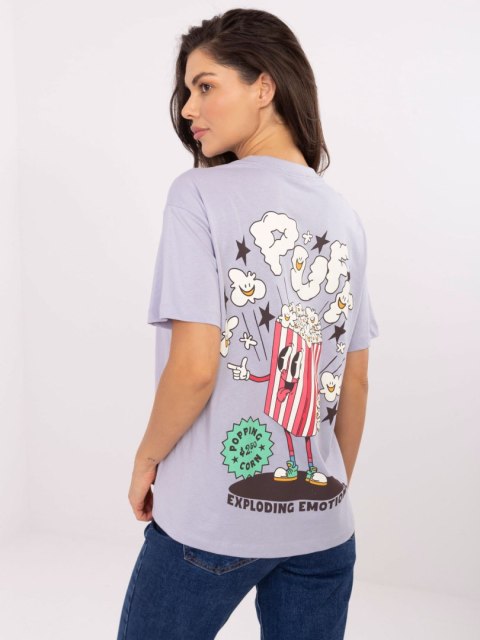 T-shirt D12022AI02645S jasny fioletowy XL