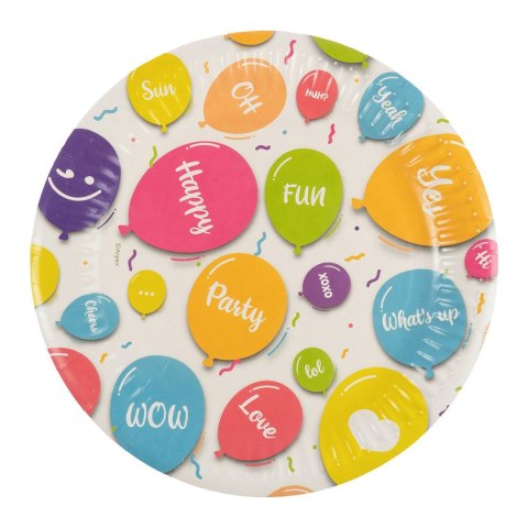Talerz jednorazowy Arpex Happy Balloons! plastik śr. 180mm 8 szt (DC5877F) Talerz jednorazowy Arpex Happy Balloons! plastik śr. 180mm 8 szt (DC5877F)