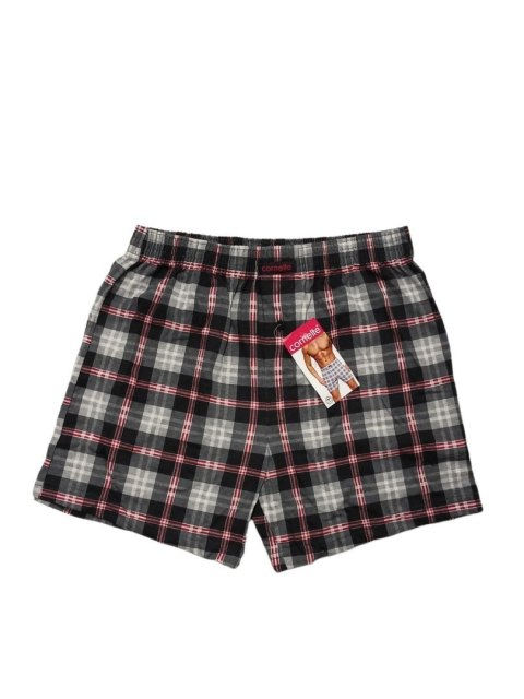 BOKSERKI COMFORT 002/263 L grafitowy/czerwony