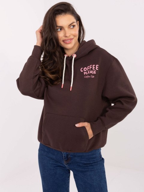 Bluza D10608BC02654E ciemny brązowy XS