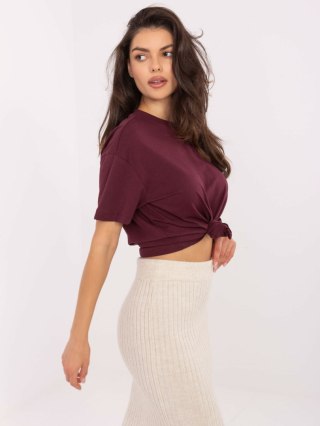 T-shirt D12022M02645R bordowy L
