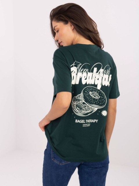 T-shirt D12022M02645R ciemny zielony XL