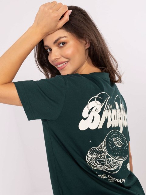 T-shirt D12022M02645R ciemny zielony XL