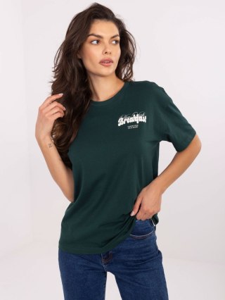 T-shirt D12022M02645R ciemny zielony M