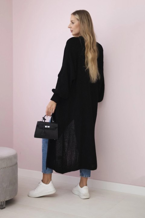Sweter długi kardigan czarny uniwersalny Sweter długi kardigan czarny uniwersalny