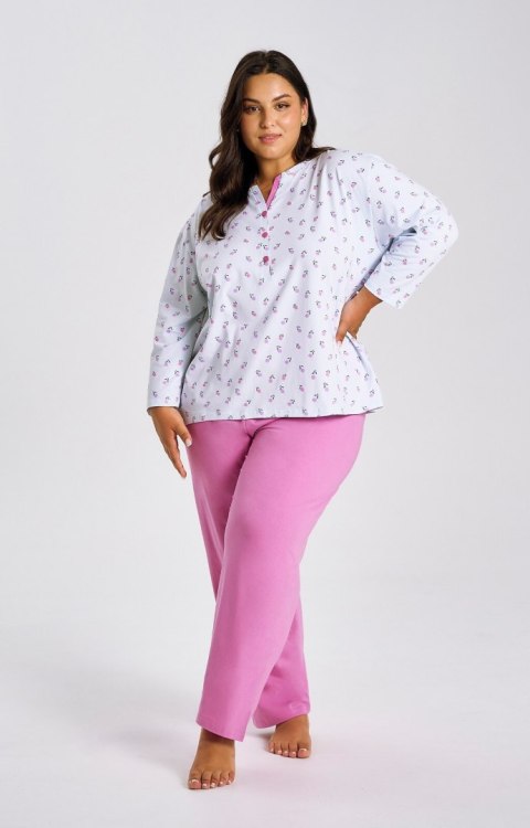 PIŻAMA YOLANDA 3462 DR R.2XL-4XL 3XL błękitny