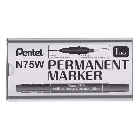Foliopis dustronny czarny mixmm Pentel (N75W-AE)