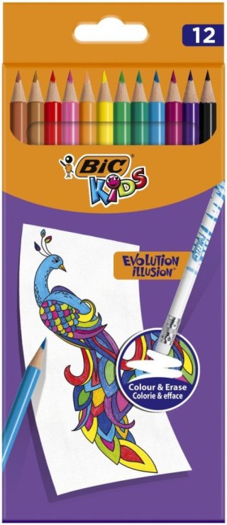 Kredki ołówkowe ILLUSION 12 kol. Bic Kids (989683)