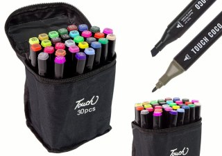 Marker specjalistyczny Zestaw Pisaków Markerów Touch 30 Szt Torba Markery Alkoholowe mix okrągła końcówka Lean (12856)
