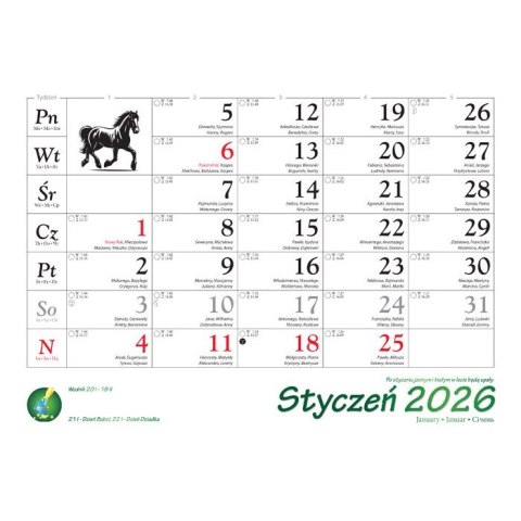 Kalendarz ścienny konie w plenerze rodzinny 280mm x 200mm Lucrum (WL10) Kalendarz ścienny konie w plenerze rodzinny 280mm x 200mm Lucrum (WL10)