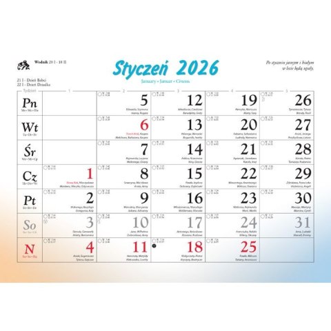 Kalendarz ścienny miasta w awkareli rodzinny 2026 280mm x 400mm Lucrum (WL05) Kalendarz ścienny miasta w awkareli rodzinny 2026 280mm x 400mm Lucrum (WL05)
