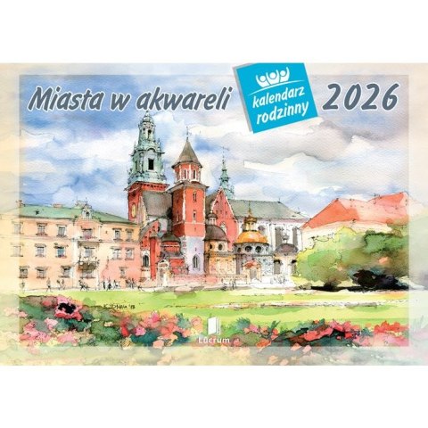Kalendarz ścienny miasta w awkareli rodzinny 2026 280mm x 400mm Lucrum (WL05) Kalendarz ścienny miasta w awkareli rodzinny 2026 280mm x 400mm Lucrum (WL05)