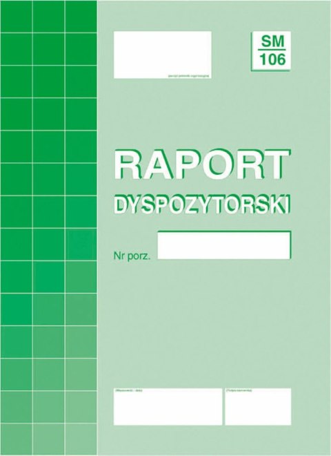 Druk offsetowy raport dyspozytorski SM/106 A4 40k. Michalczyk i Prokop (804-1)