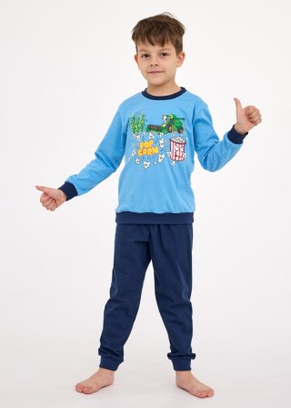 PIŻAMA BOY KIDS 593/175 POPCORN DR 98-104 niebieski