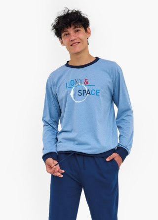 PIŻAMA FUN&YOUNG BOY 998/57 LIGHT DR 176 niebieski melange
